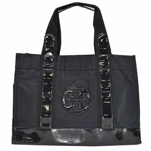 Tory Burch Black Tote with Patent Trim